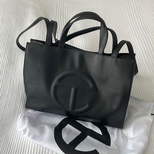 Telfar Black Shopping Tote